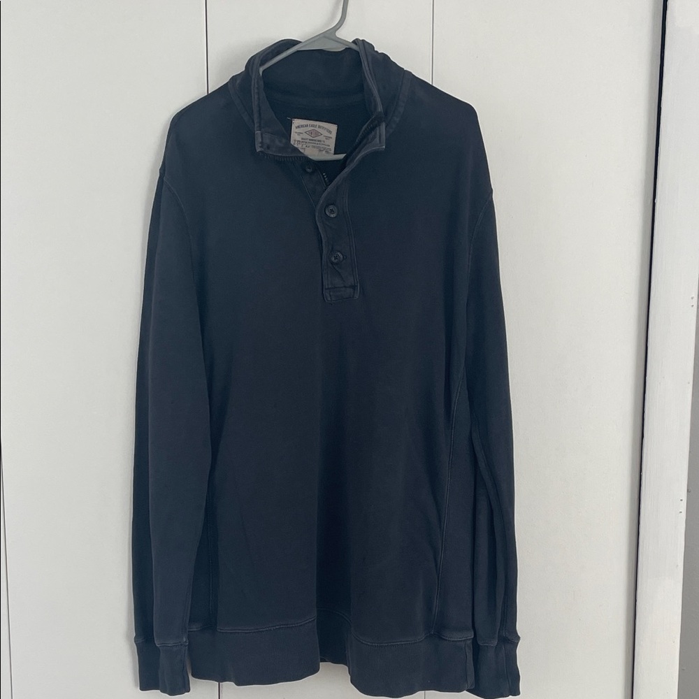 Men’s Large American Eagle Navy Quarter Zip Pullover Sweatshirt